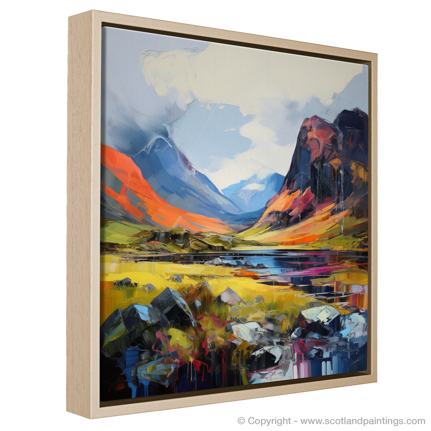 Painting and Art Print of Creag Leacach. Creag Leacach: An Expressionist Ode to the Scottish Highlands.