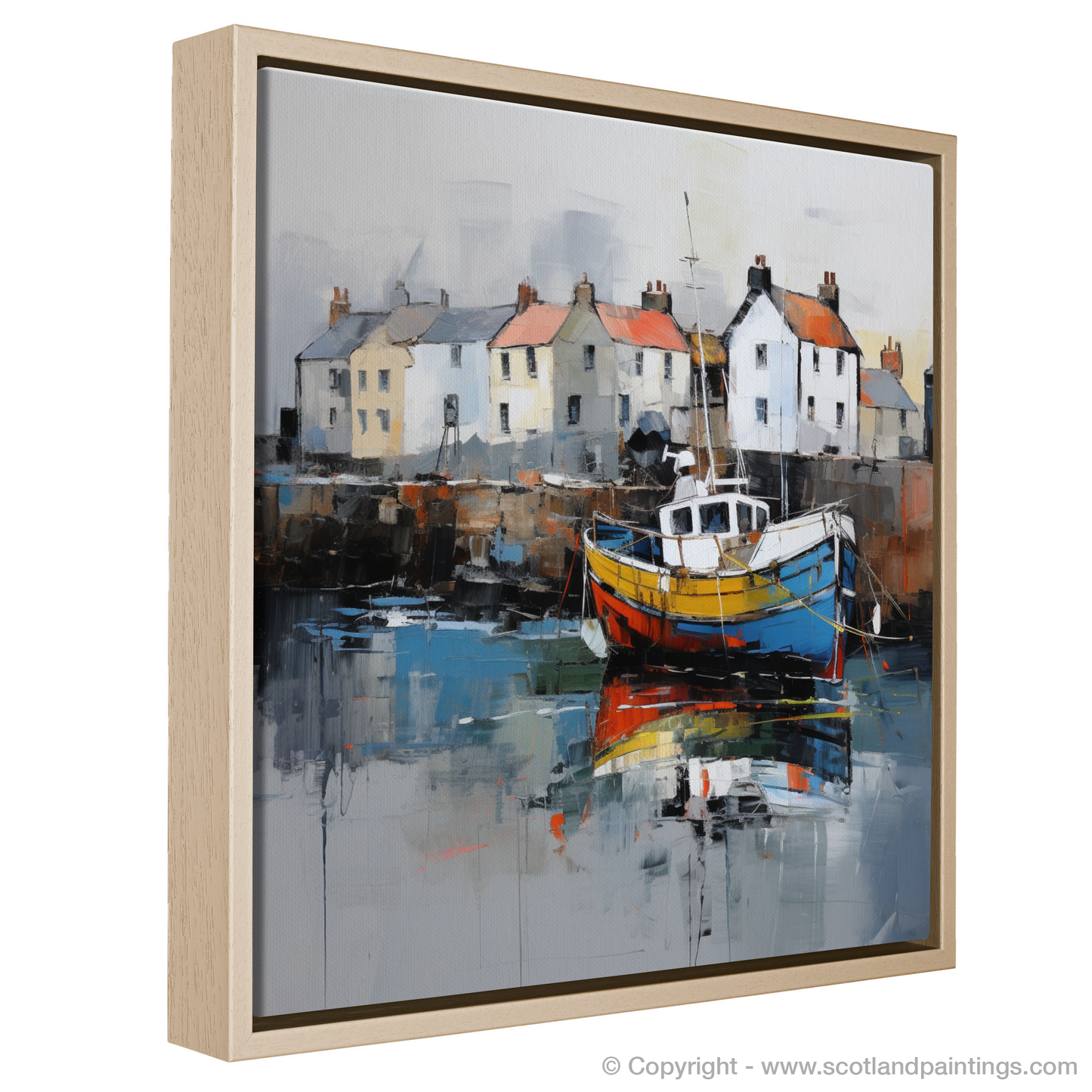 Painting and Art Print of Crail Harbour, Fife entitled "Expressionist Enchantment of Crail Harbour".