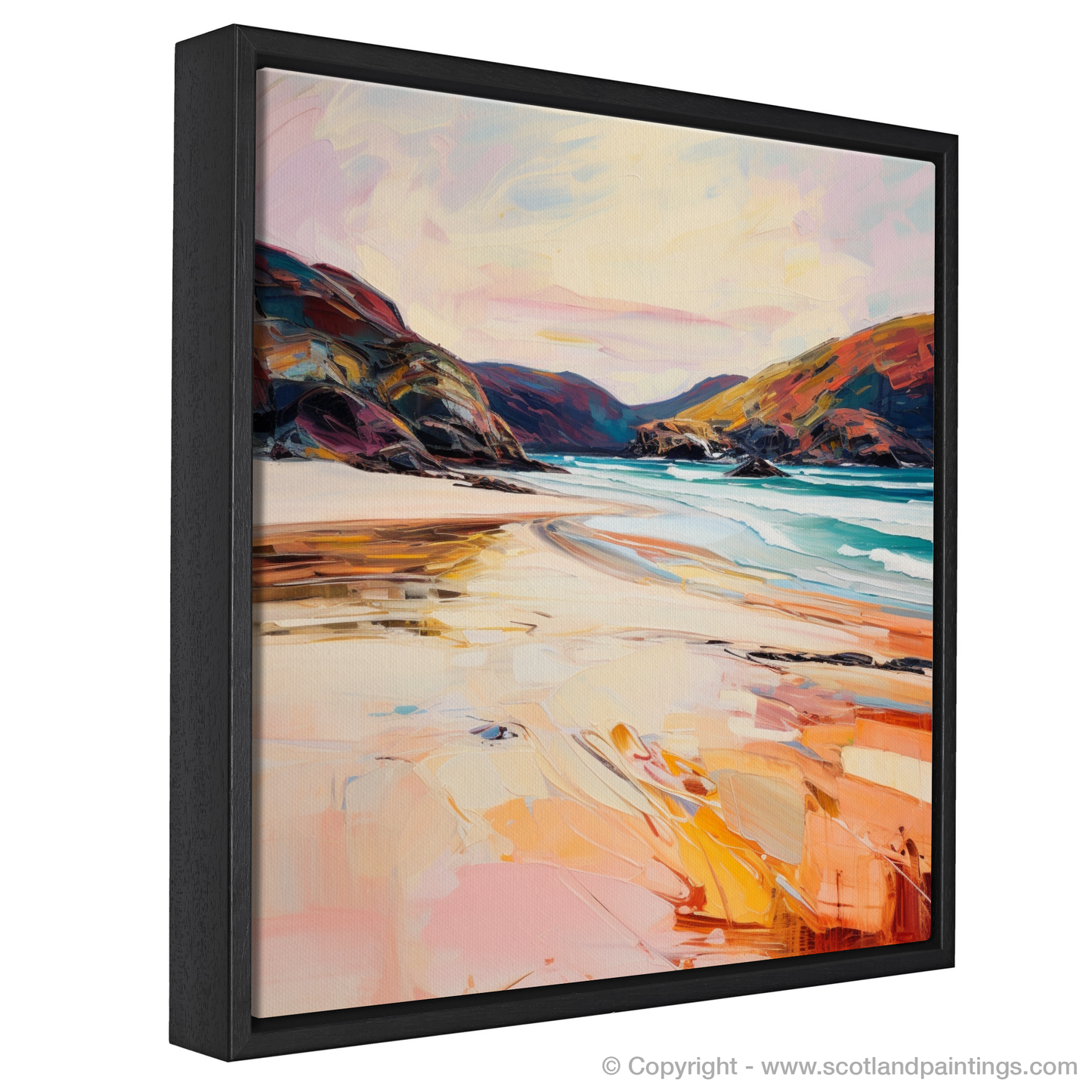 Painting and Art Print of Sandwood Bay, Sutherland. Wild Embrace of Sandwood Bay.