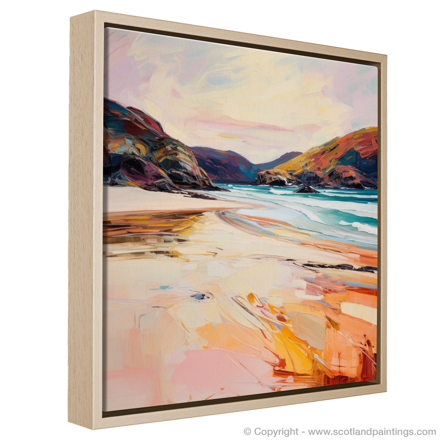 Painting and Art Print of Sandwood Bay, Sutherland. Wild Embrace of Sandwood Bay.