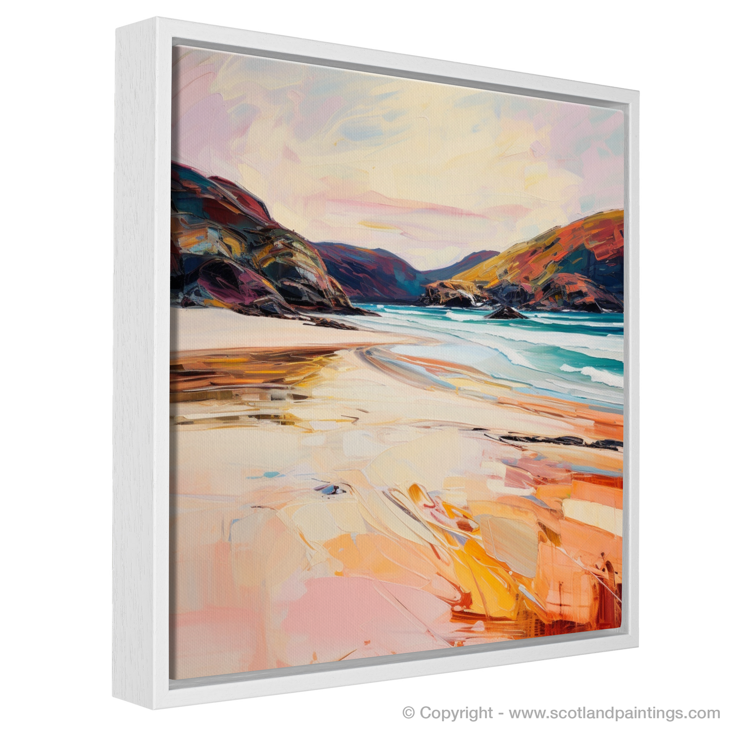 Painting and Art Print of Sandwood Bay, Sutherland. Wild Embrace of Sandwood Bay.