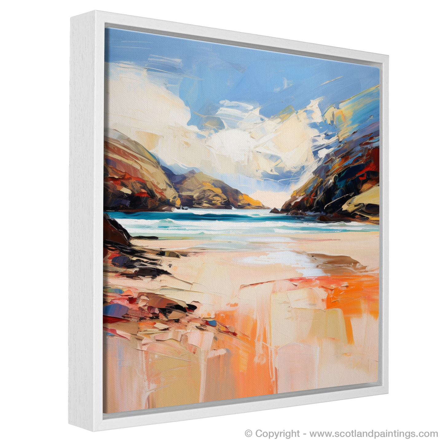Painting and Art Print of Sandwood Bay, Sutherland entitled "Expressionist Ode to Sandwood Bay".