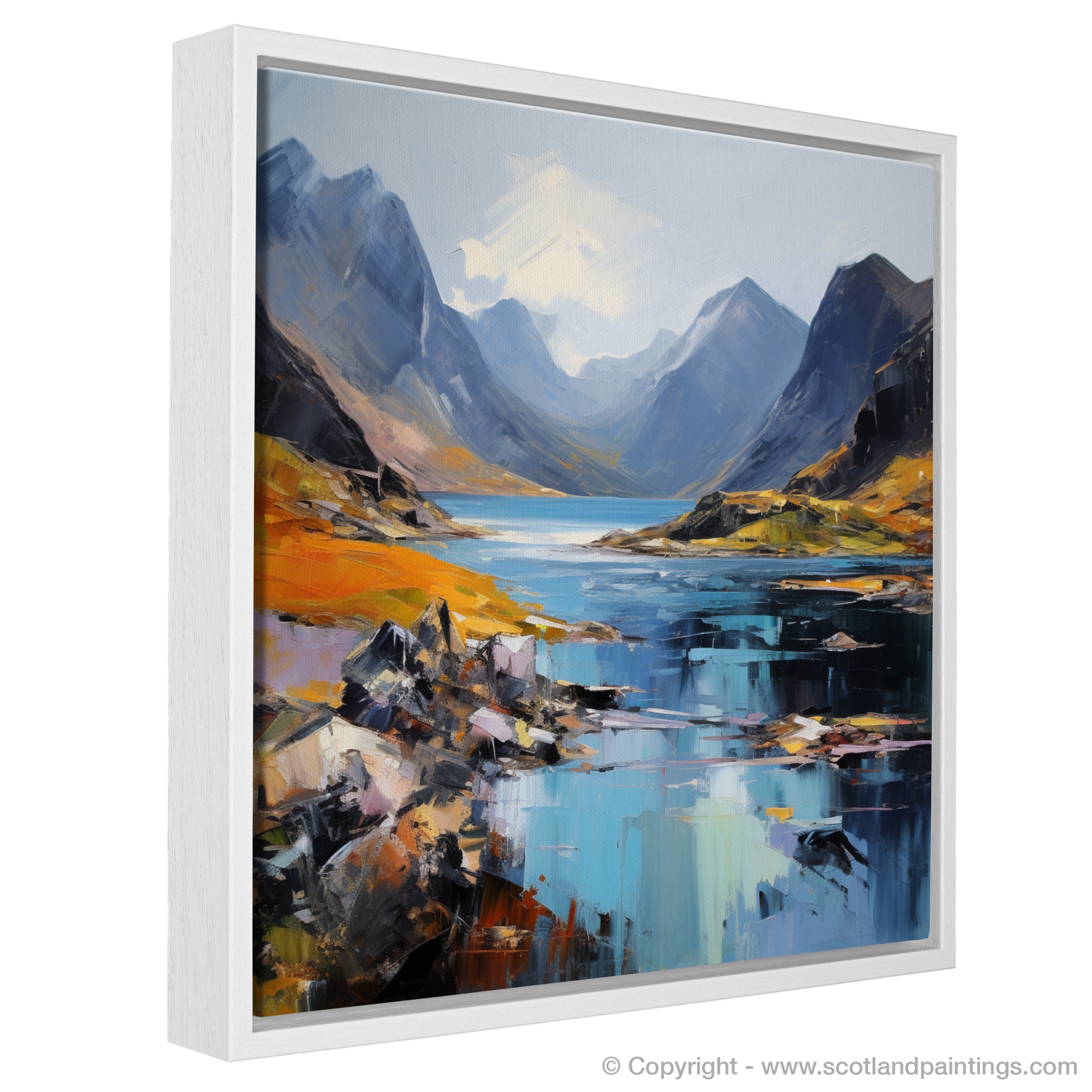 Painting and Art Print of Loch Coruisk, Isle of Skye entitled "Mystic Echoes of Loch Coruisk".