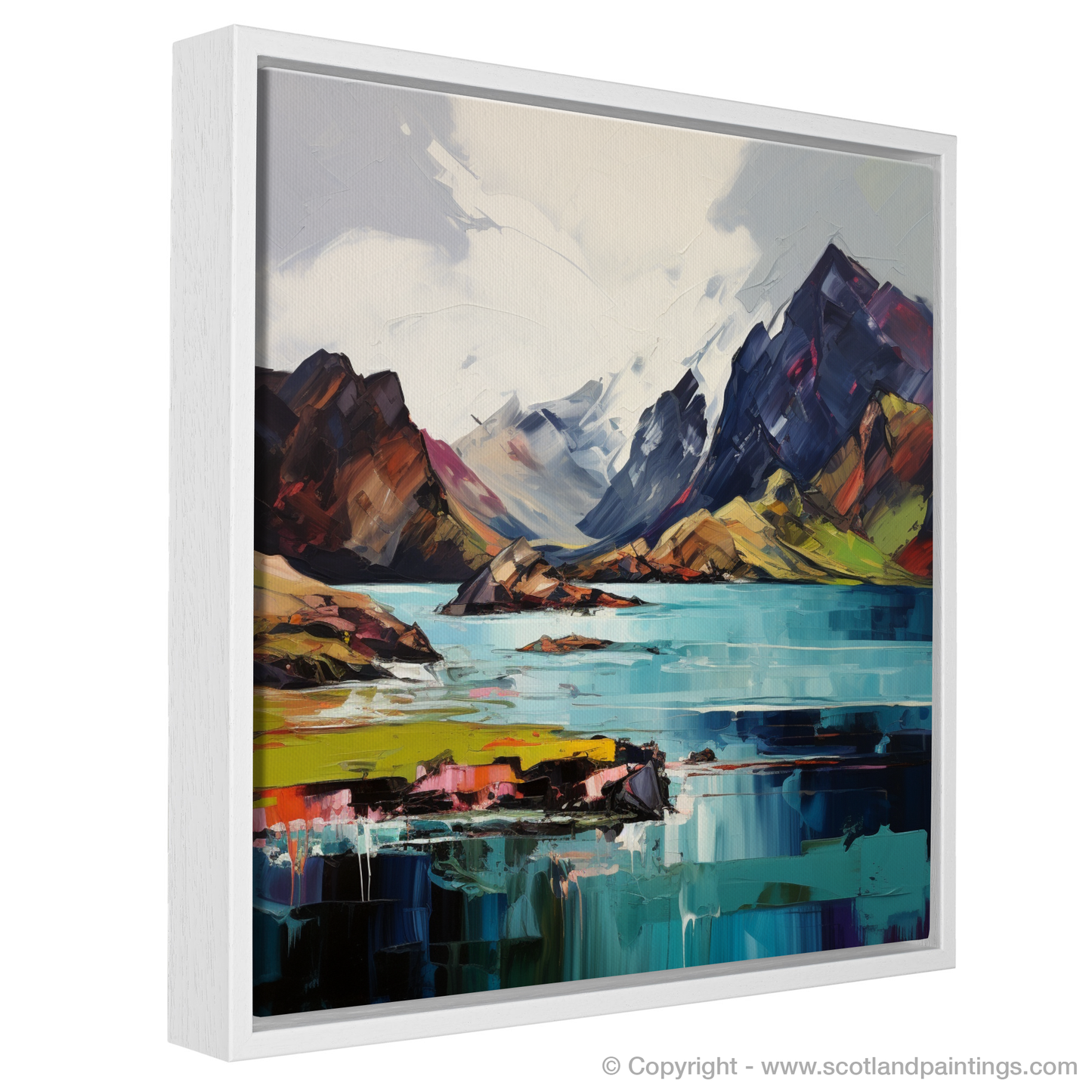 Painting and Art Print of Loch Coruisk, Isle of Skye entitled "Expressionist Echoes of Loch Coruisk".