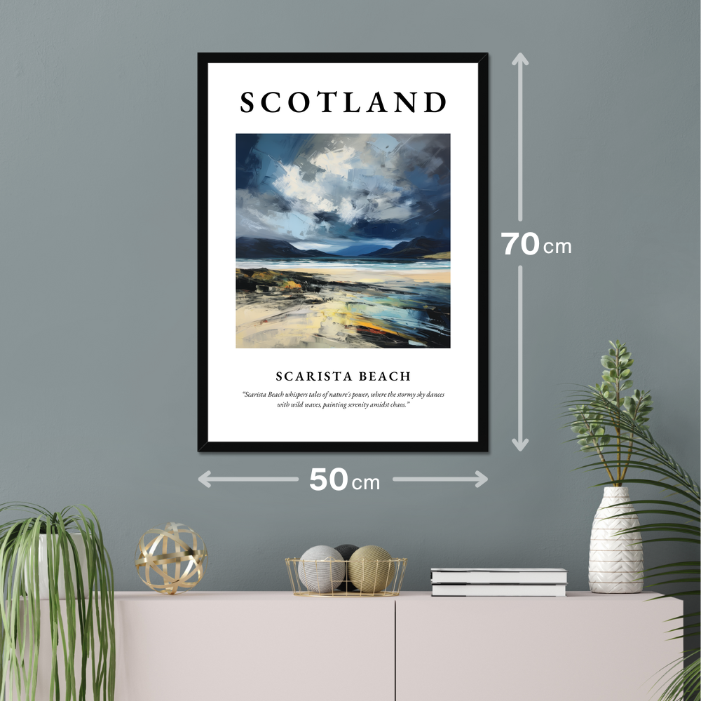 Poster of Scarista Beach hanging on a wall