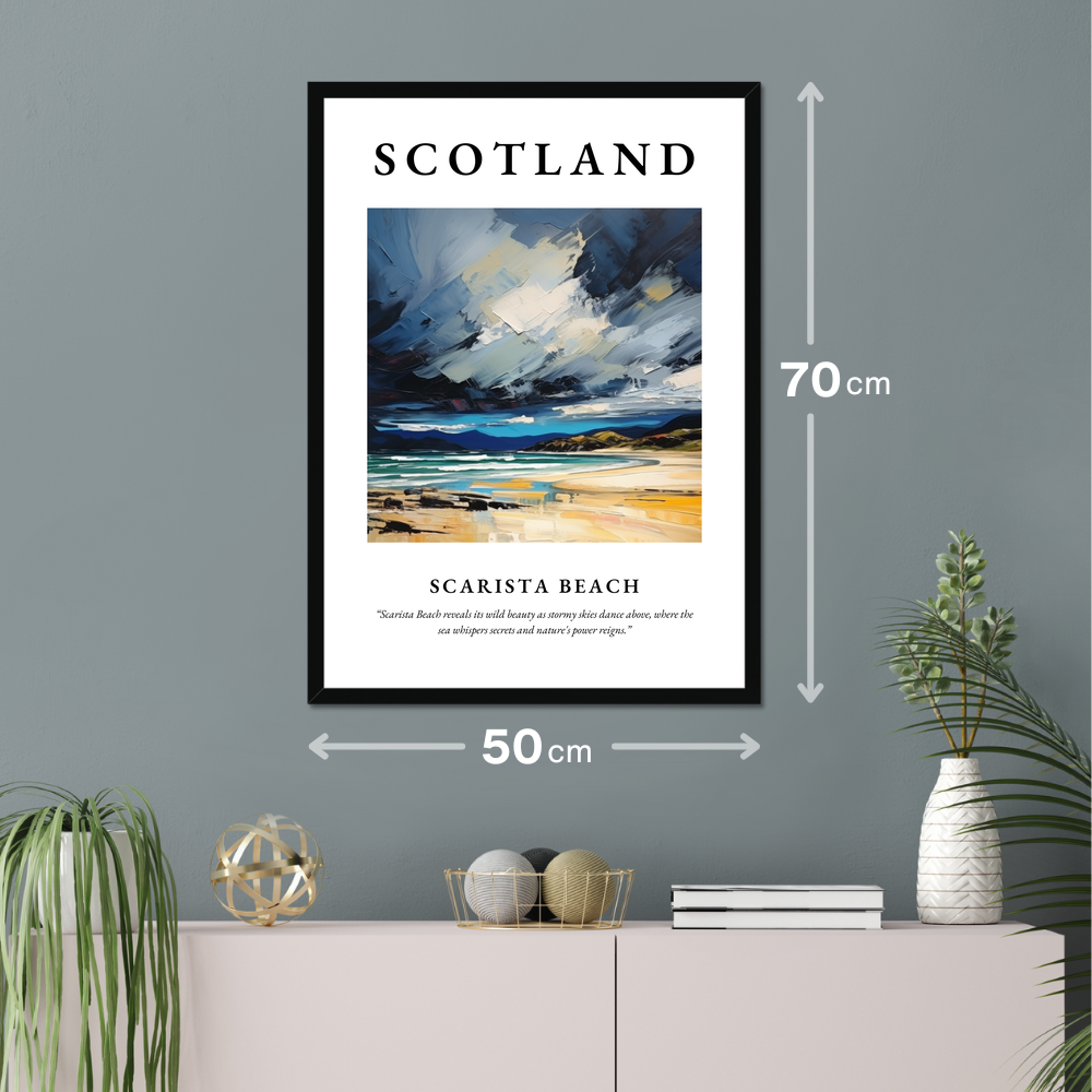 Poster of Scarista Beach hanging on a wall