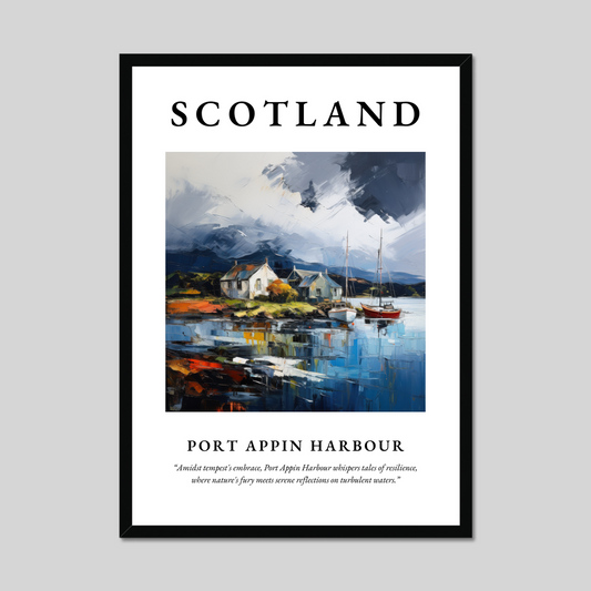 Poster of Port Appin Harbour, Scotland.