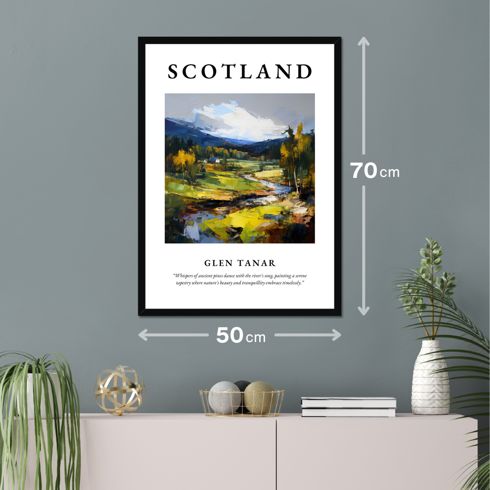 Poster of Glen Tanar hanging on a wall