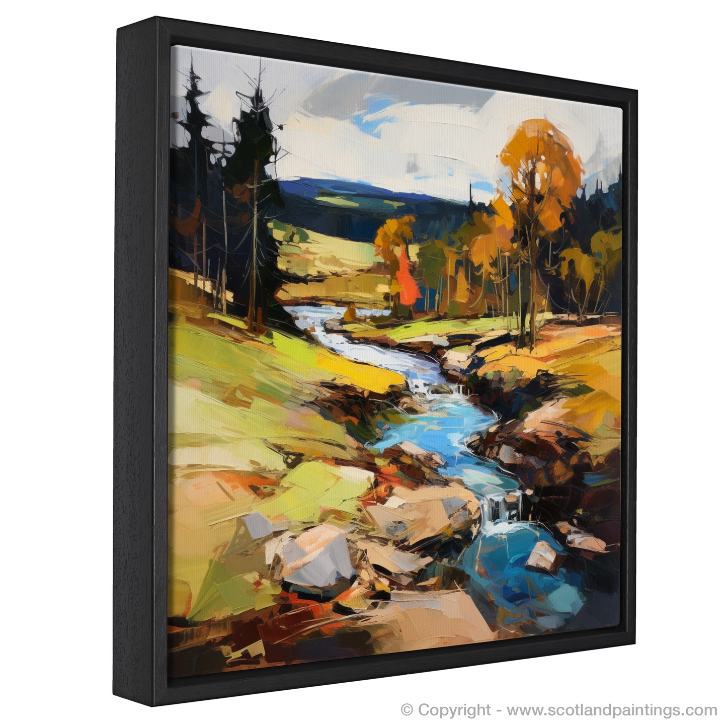 Painting and Art Print of Glen Tanar, Aberdeenshire entitled "Wild Rhythms of Glen Tanar".