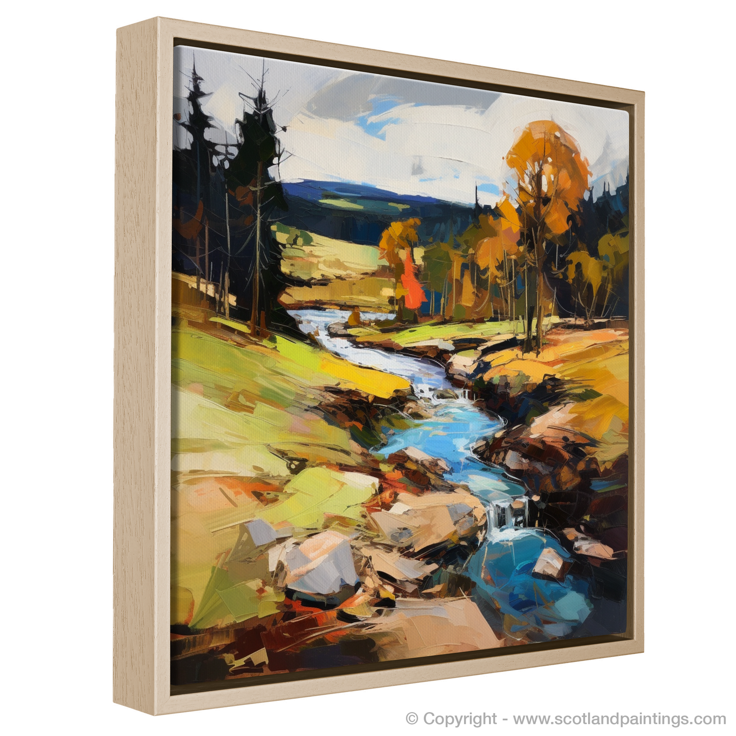 Painting and Art Print of Glen Tanar, Aberdeenshire entitled "Wild Rhythms of Glen Tanar".