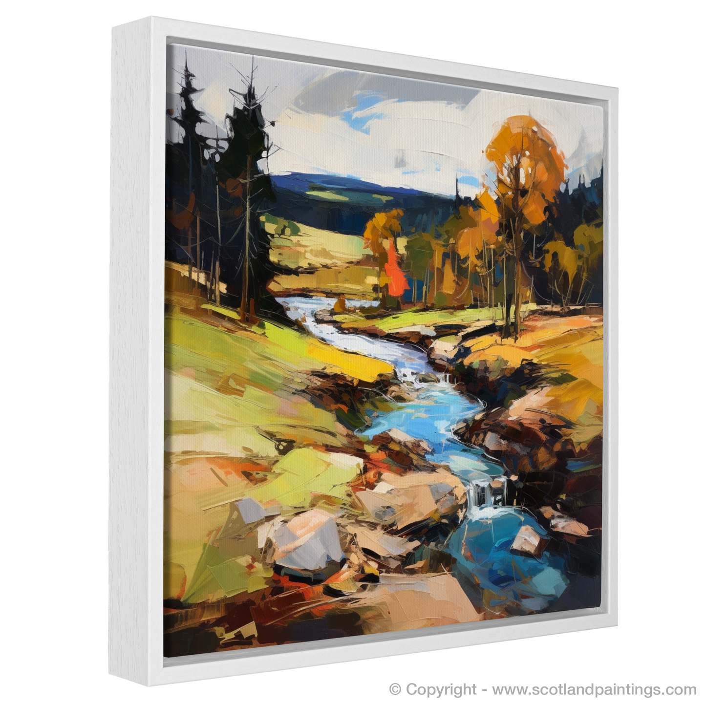 Painting and Art Print of Glen Tanar, Aberdeenshire entitled "Wild Rhythms of Glen Tanar".