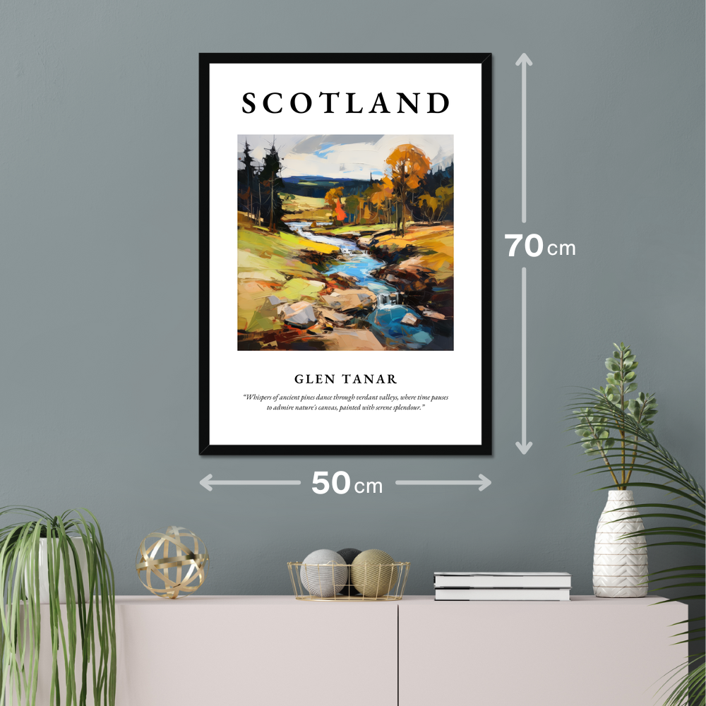 Poster of Glen Tanar hanging on a wall