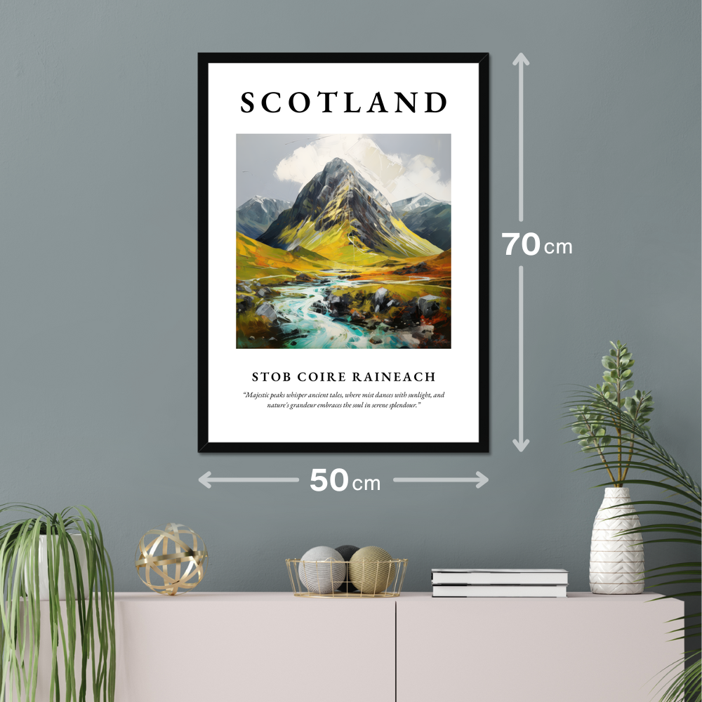 Poster of Stob Coire Raineach hanging on a wall