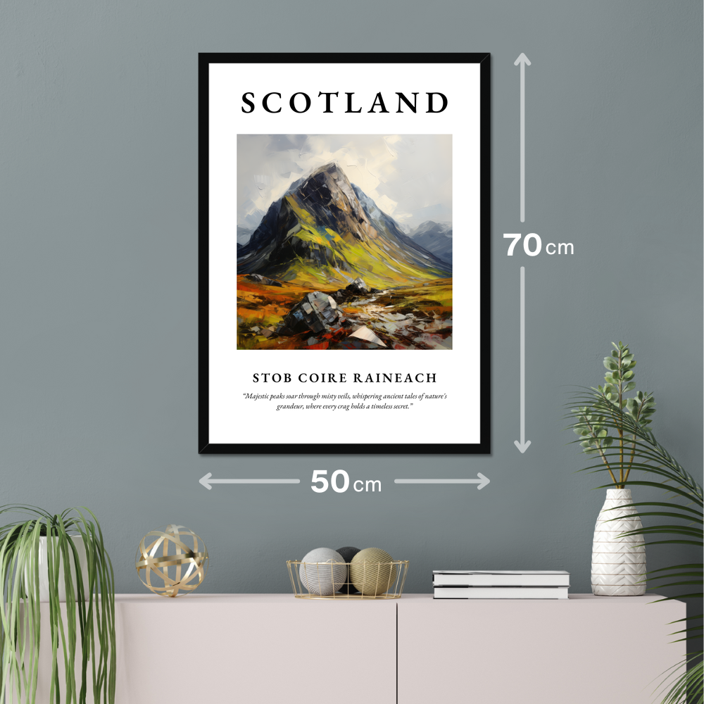 Poster of Stob Coire Raineach hanging on a wall