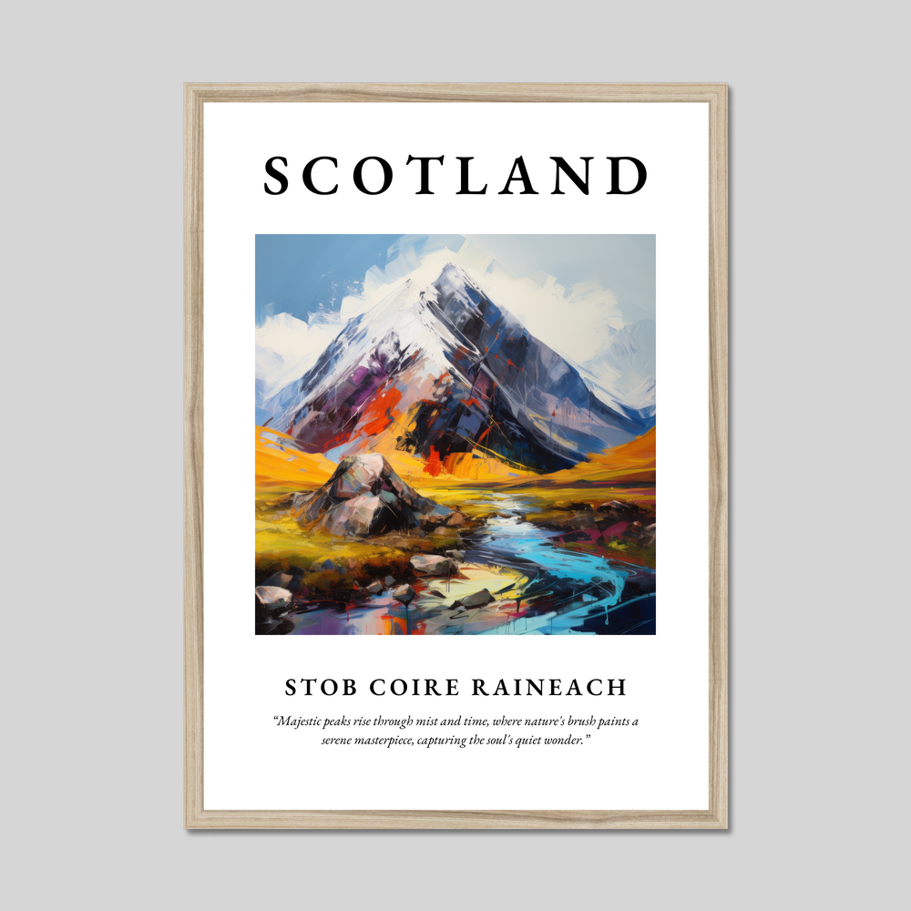 Poster in a natural frame with the word Scotland