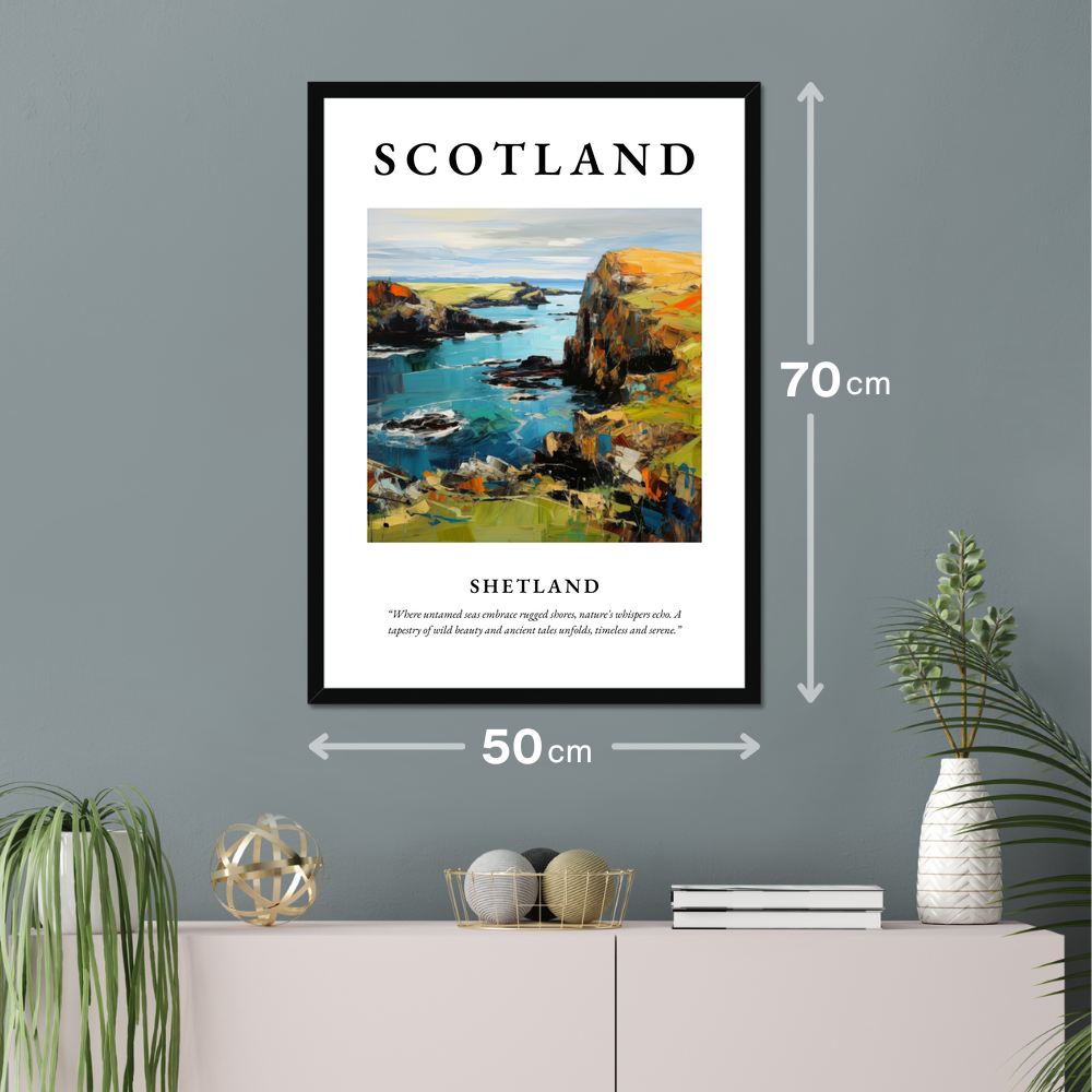 Poster of Shetland hanging on a wall