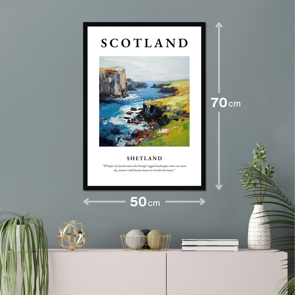 Poster of Shetland hanging on a wall