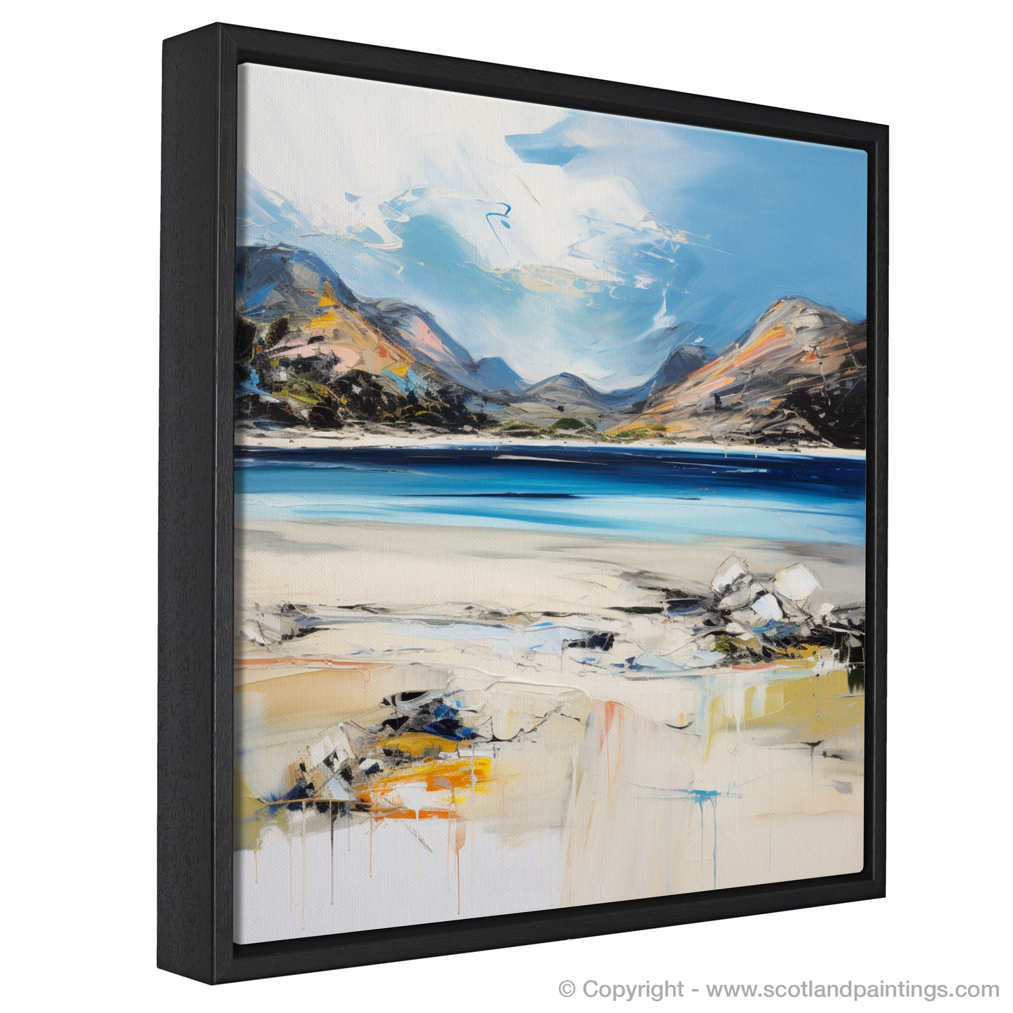 Painting and Art Print of Silver Sands of Morar entitled "Wild Whispers of Silver Sands Morar".