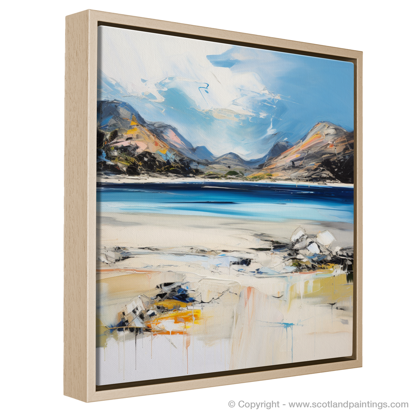 Painting and Art Print of Silver Sands of Morar entitled "Wild Whispers of Silver Sands Morar".