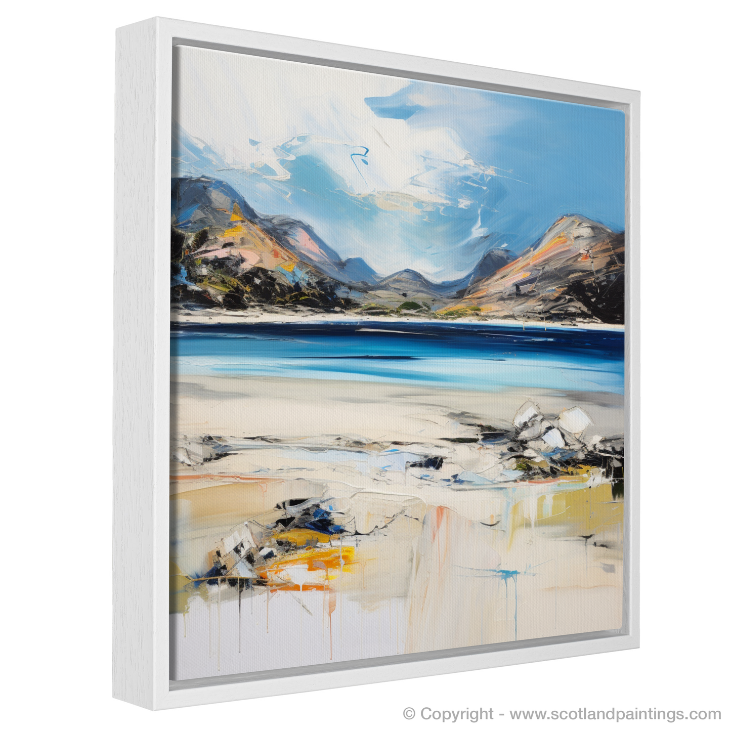 Painting and Art Print of Silver Sands of Morar entitled "Wild Whispers of Silver Sands Morar".