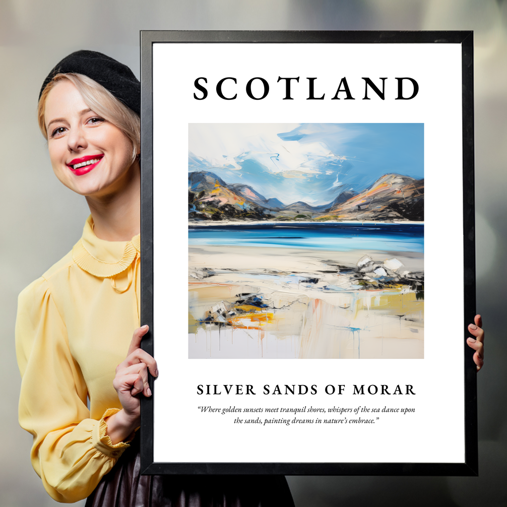 Person holding a poster of Silver Sands of Morar