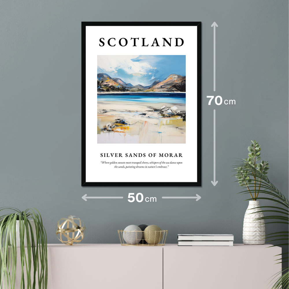 Poster of Silver Sands of Morar hanging on a wall