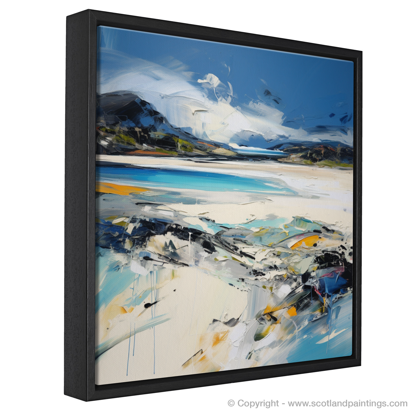 Painting and Art Print of Silver Sands of Morar entitled "Expressionist Ode to the Silver Sands of Morar".