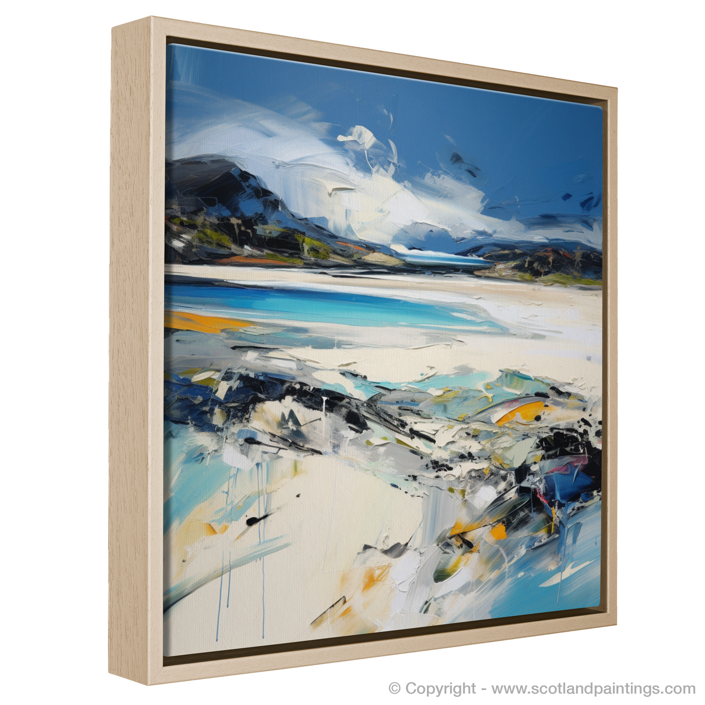 Painting and Art Print of Silver Sands of Morar entitled "Expressionist Ode to the Silver Sands of Morar".