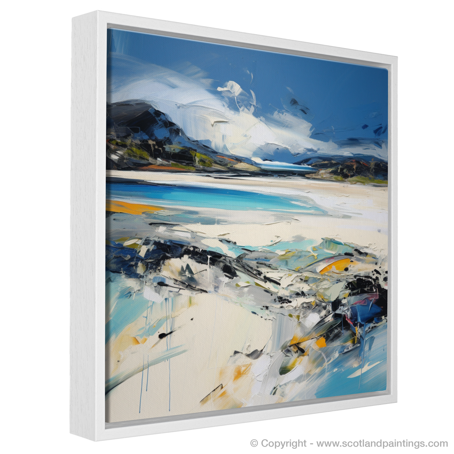 Painting and Art Print of Silver Sands of Morar entitled "Expressionist Ode to the Silver Sands of Morar".