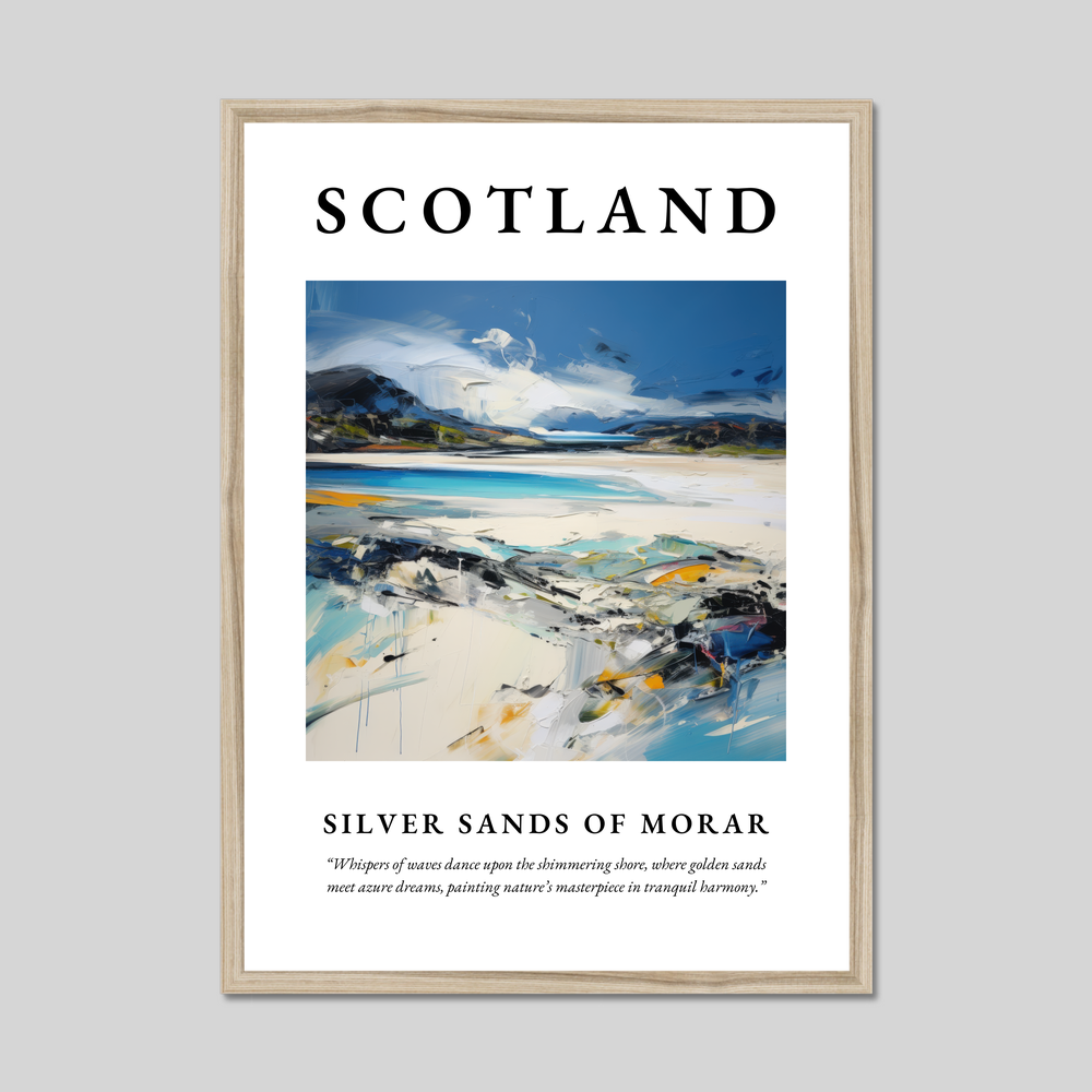 Poster in a natural frame with the word Scotland