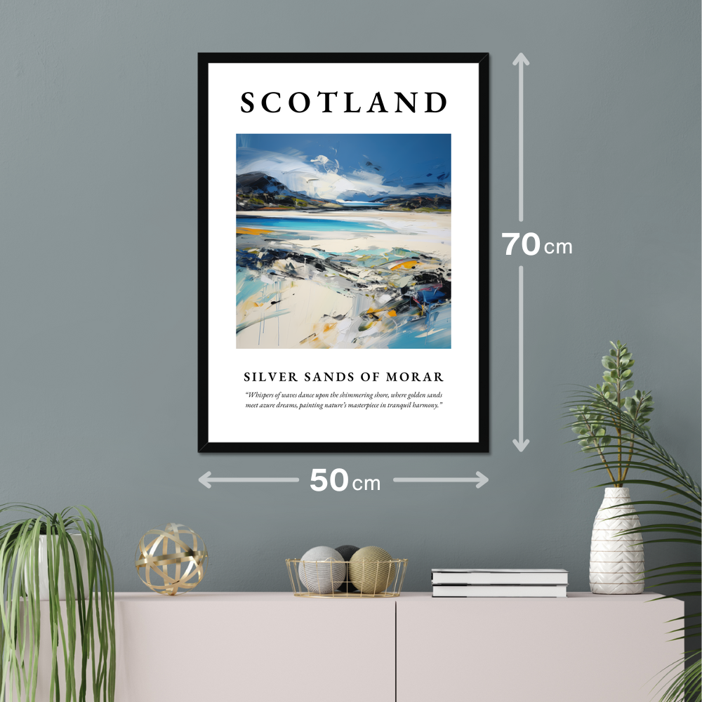 Poster of Silver Sands of Morar hanging on a wall