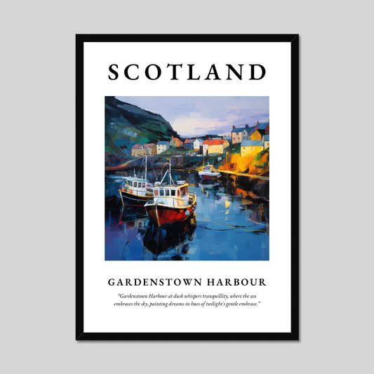 Poster of Gardenstown Harbour, Scotland.