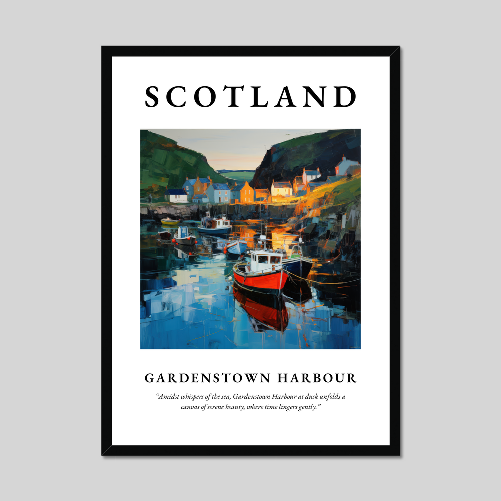 Poster of Gardenstown Harbour, Scotland.