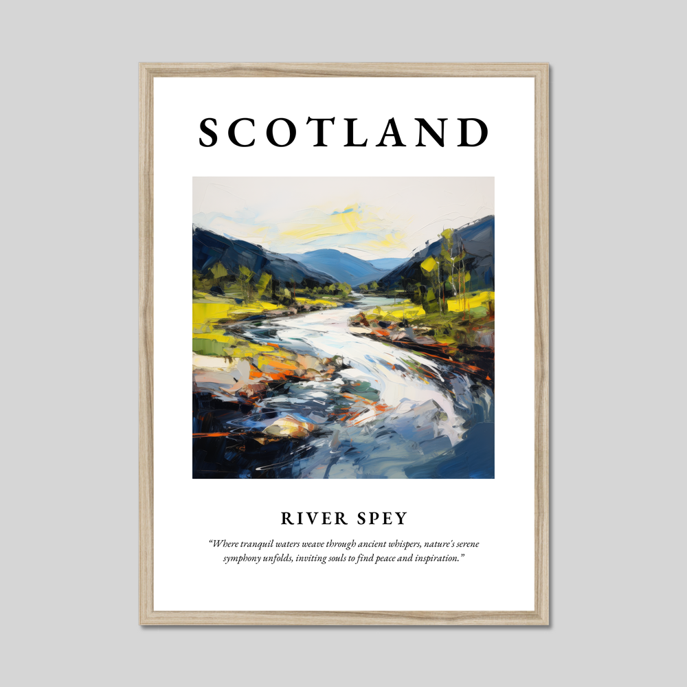 Poster in a natural frame with the word Scotland