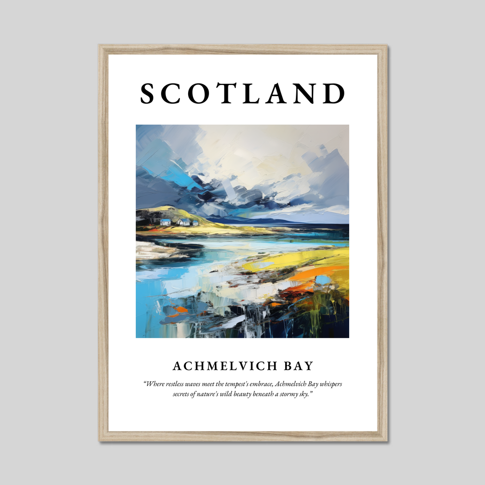 Poster in a natural frame with the word Scotland