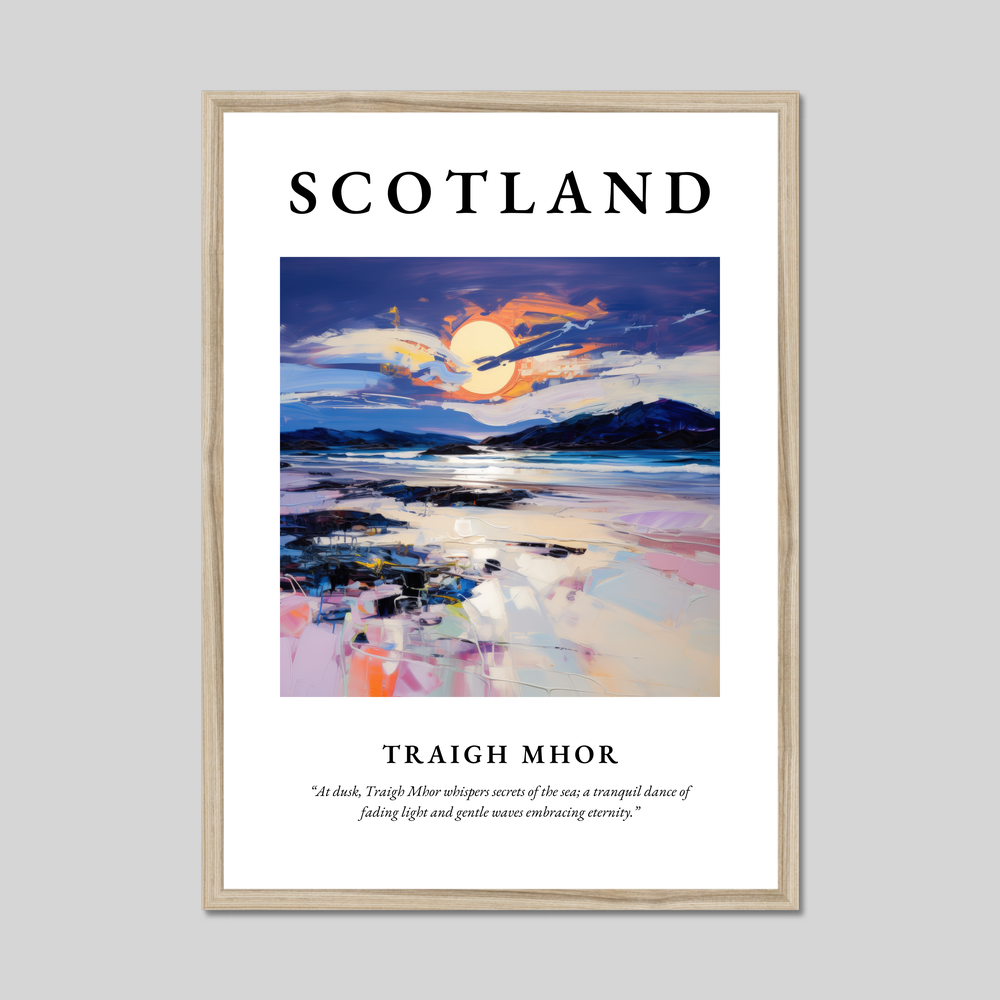 Poster in a natural frame with the word Scotland