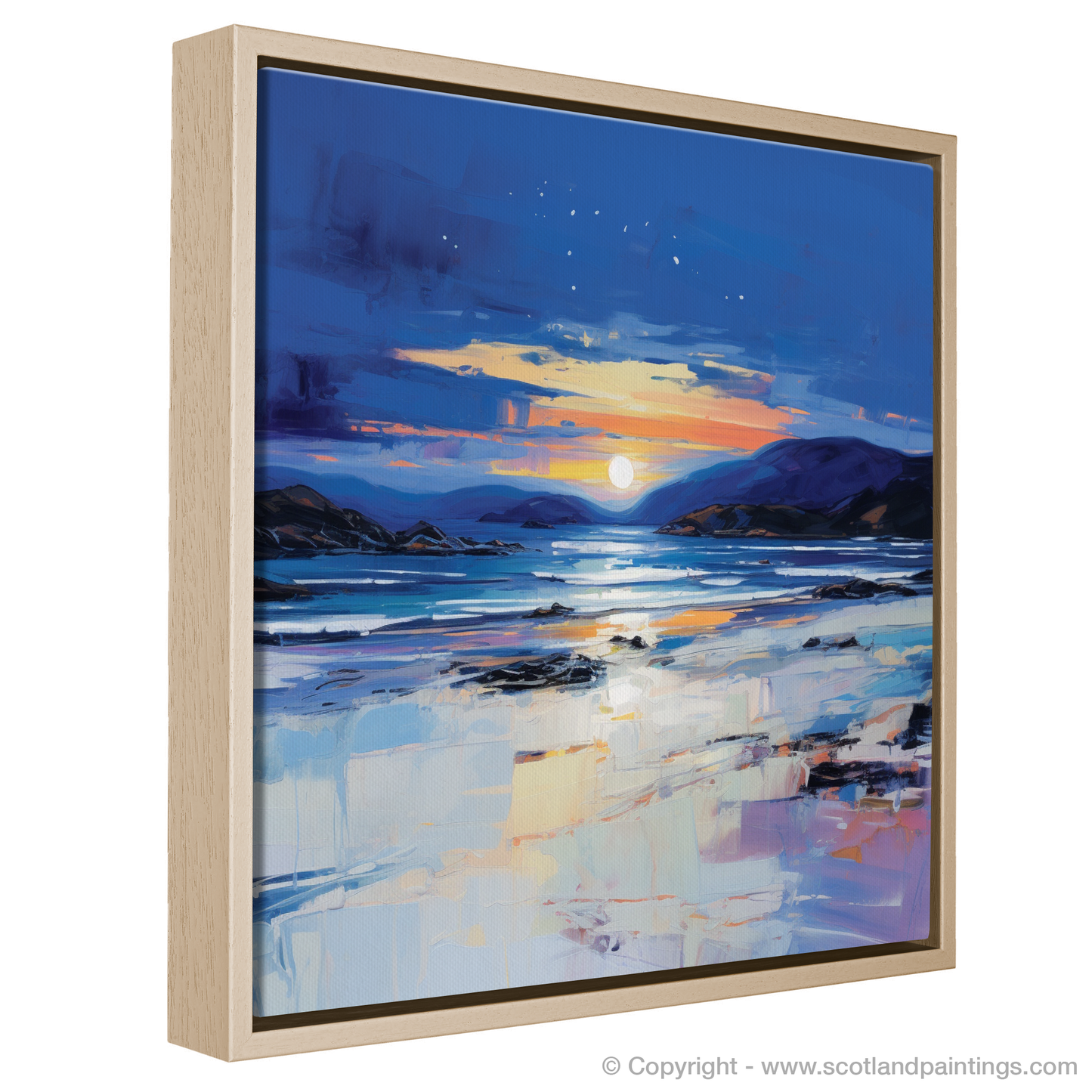 Painting and Art Print of Traigh Mhor at dusk entitled "Twilight Serenity at Traigh Mhor".