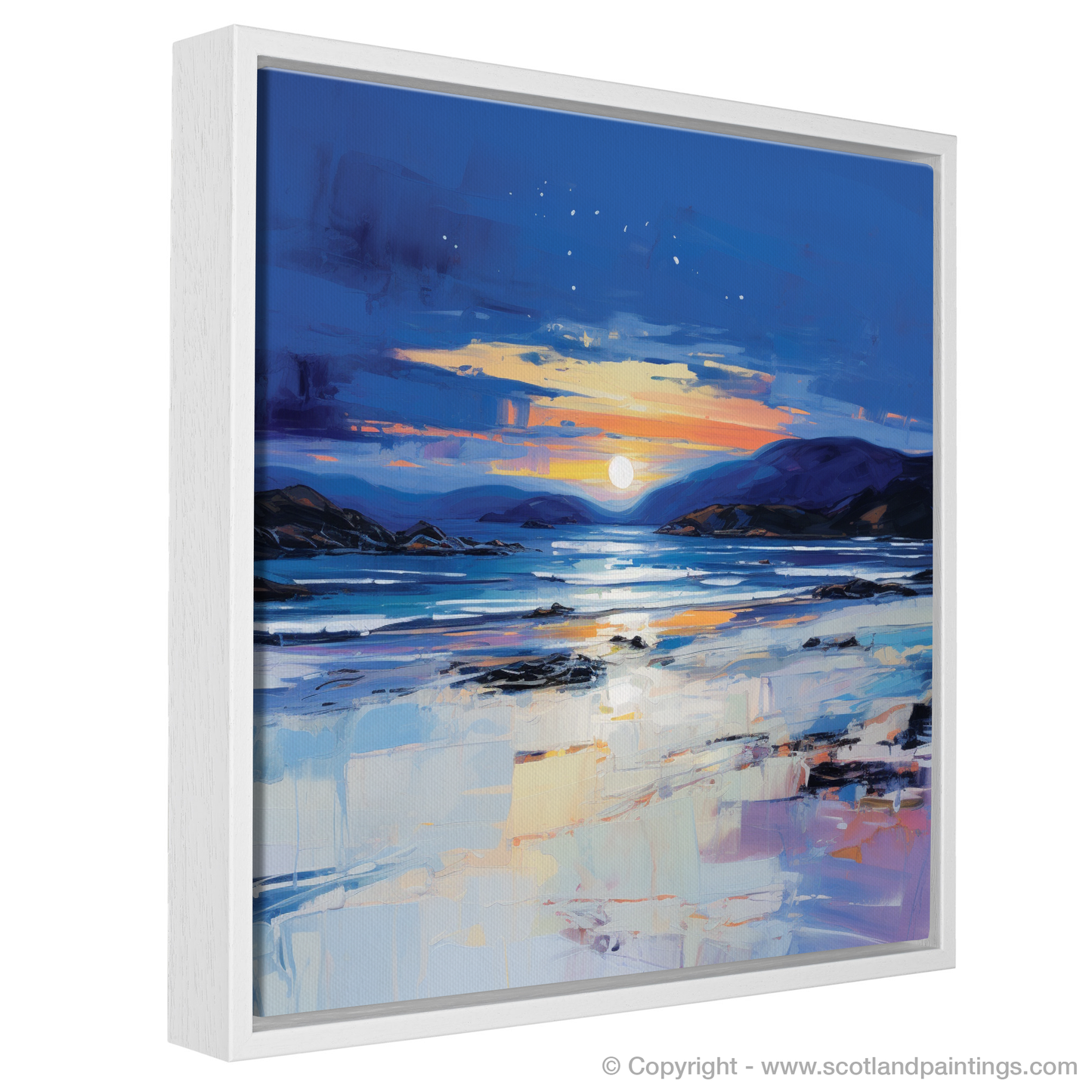 Painting and Art Print of Traigh Mhor at dusk entitled "Twilight Serenity at Traigh Mhor".