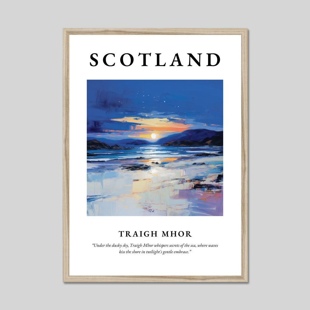 Poster in a natural frame with the word Scotland