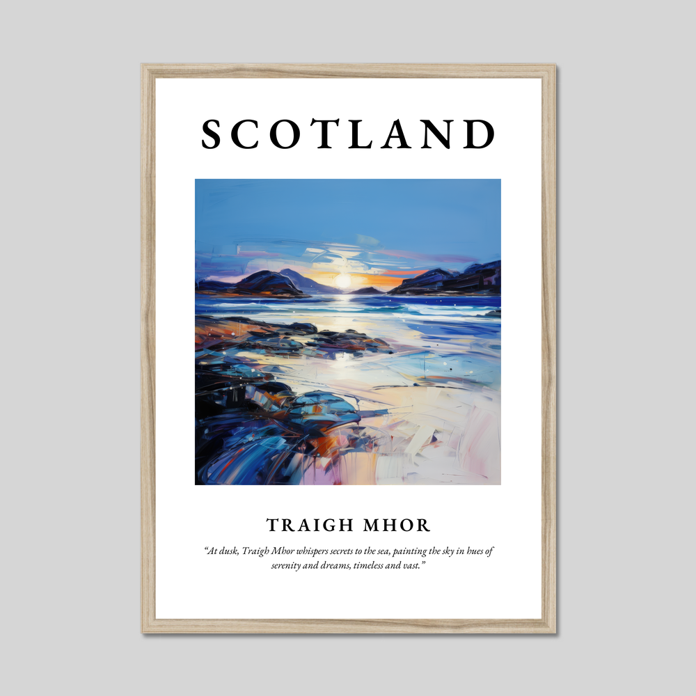 Poster in a natural frame with the word Scotland