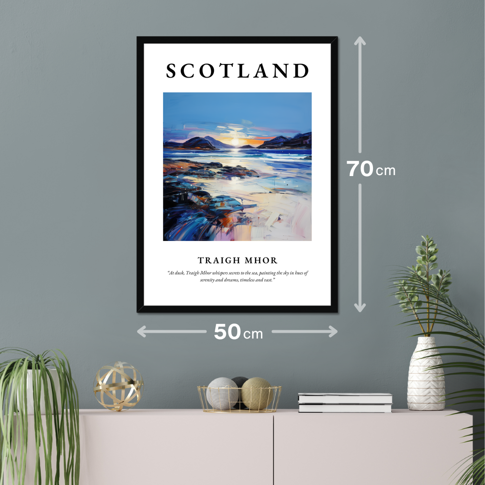 Poster of Traigh Mhor hanging on a wall