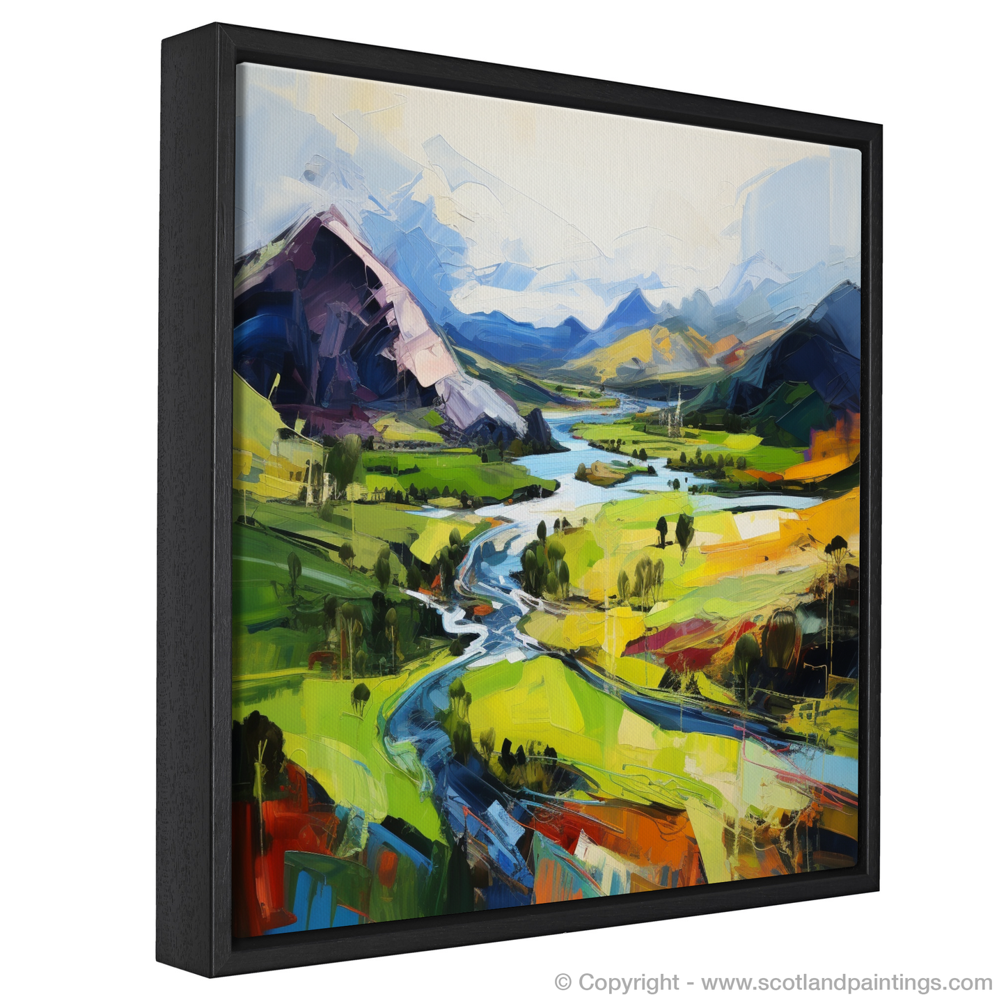 Painting and Art Print of Glen Garry, Highlands entitled "Vibrant Rhapsody of Glen Garry".