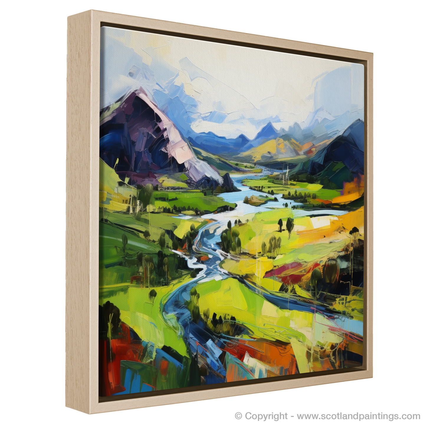 Painting and Art Print of Glen Garry, Highlands entitled "Vibrant Rhapsody of Glen Garry".