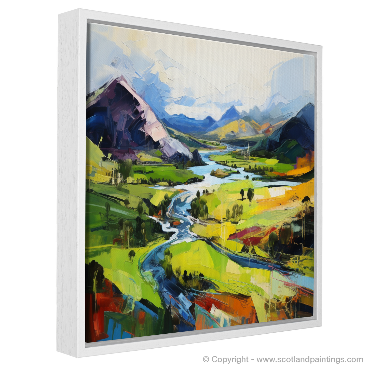 Painting and Art Print of Glen Garry, Highlands entitled "Vibrant Rhapsody of Glen Garry".