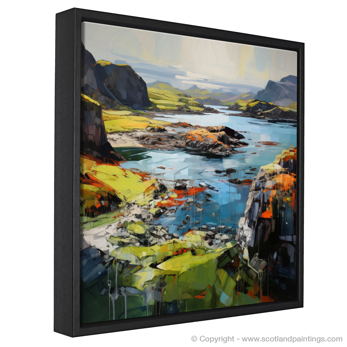 Painting and Art Print of Easdale Sound, Easdale, Argyll and Bute entitled "Easdale Sound: A Symphony of Colour and Emotion".