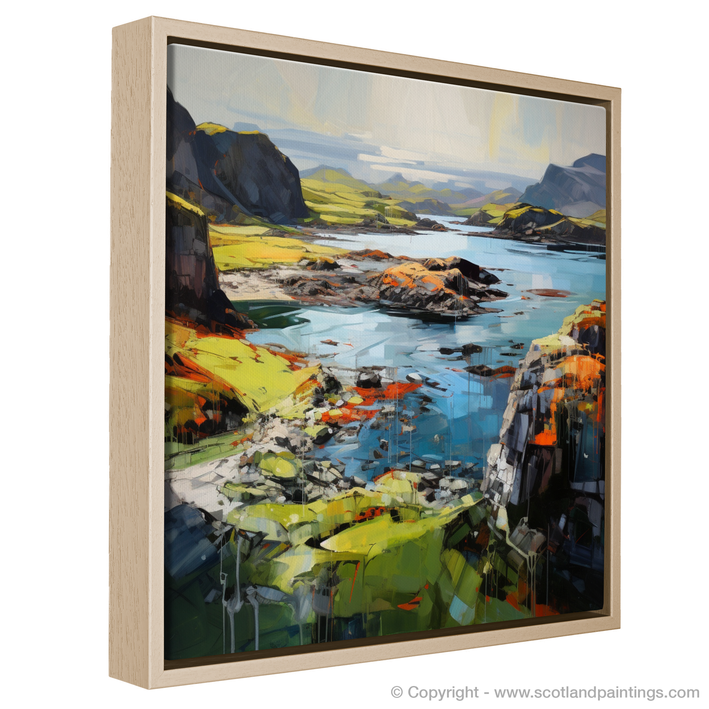 Painting and Art Print of Easdale Sound, Easdale, Argyll and Bute entitled "Easdale Sound: A Symphony of Colour and Emotion".