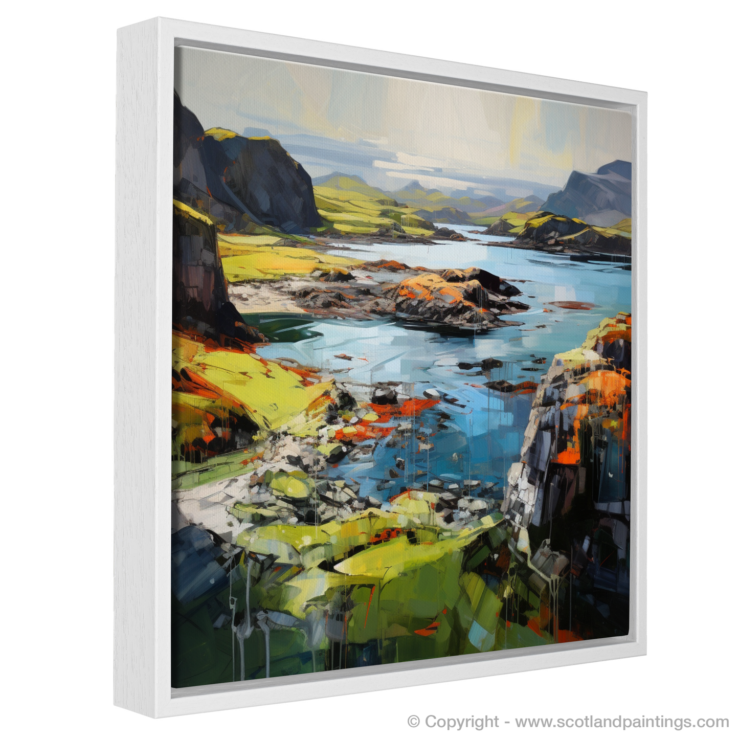 Painting and Art Print of Easdale Sound, Easdale, Argyll and Bute entitled "Easdale Sound: A Symphony of Colour and Emotion".