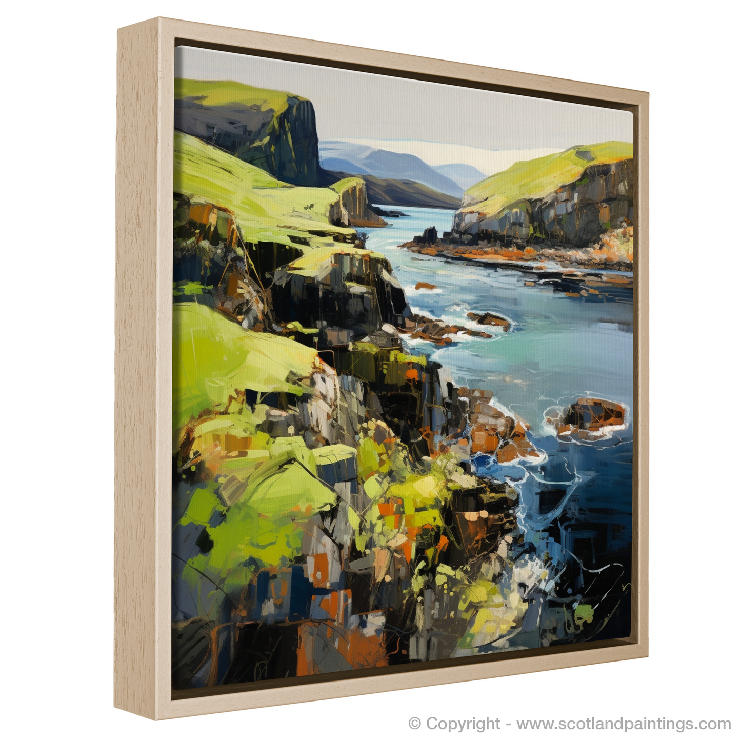 Painting and Art Print of Easdale Sound, Easdale, Argyll and Bute entitled "Easdale Sound Reverie: An Expressionist Homage to Scottish Wilderness".