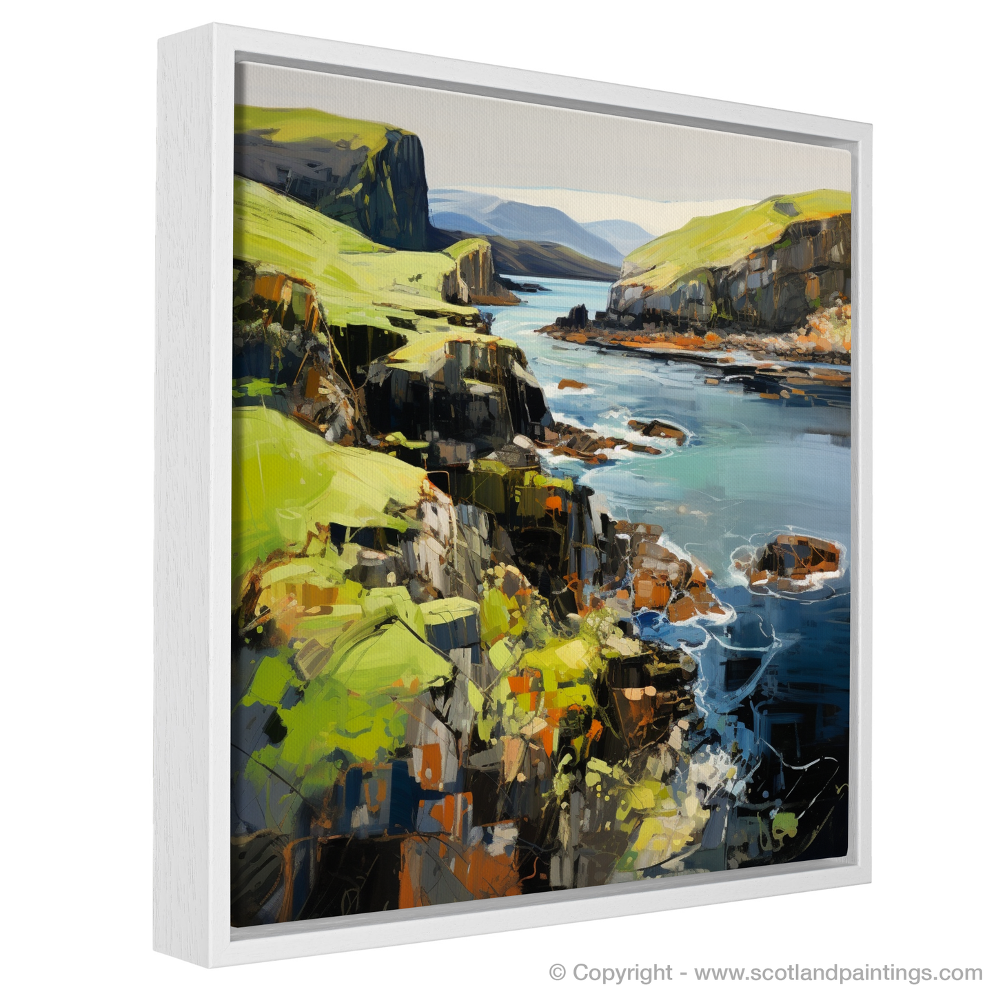 Painting and Art Print of Easdale Sound, Easdale, Argyll and Bute entitled "Easdale Sound Reverie: An Expressionist Homage to Scottish Wilderness".