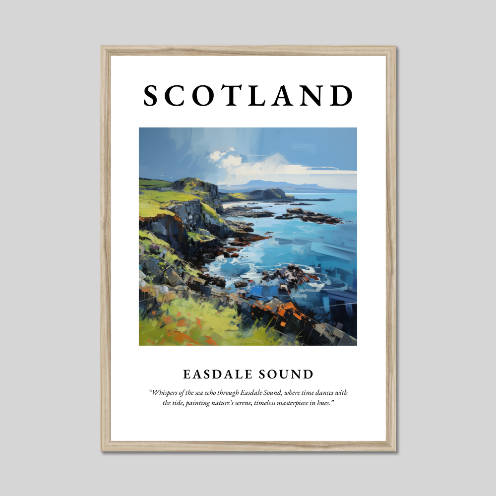 Poster in a natural frame with the word Scotland